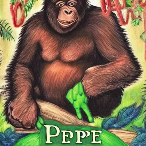 Image similar to ape love pepe