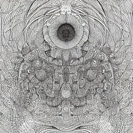 Image similar to Geometrically surreal cliff face, extremely high detail, photorealistic, intricate line drawings, dotart, album art in the style of James Jean