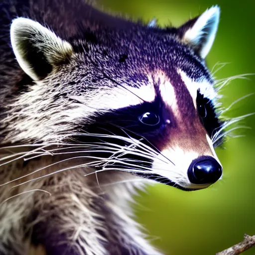 Image similar to raccoon shooting sniper rifle, photo, detailed, 4 k