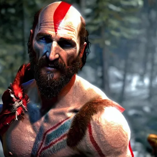 Image similar to matthew mcconaughey in the god of war game