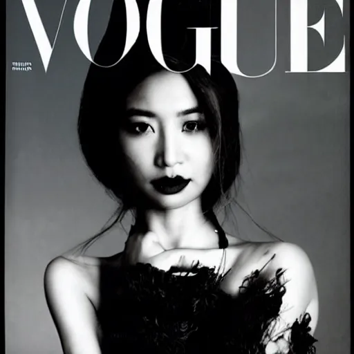 Image similar to a beautiful professional photograph by hamir sardar, herb ritts and ellen von unwerh for the cover of vogue magazine of a beautiful and unusually attractive tibetan female fashion model looking at the camera in a flirtatious way, zeiss 5 0 mm f 1. 8 lens