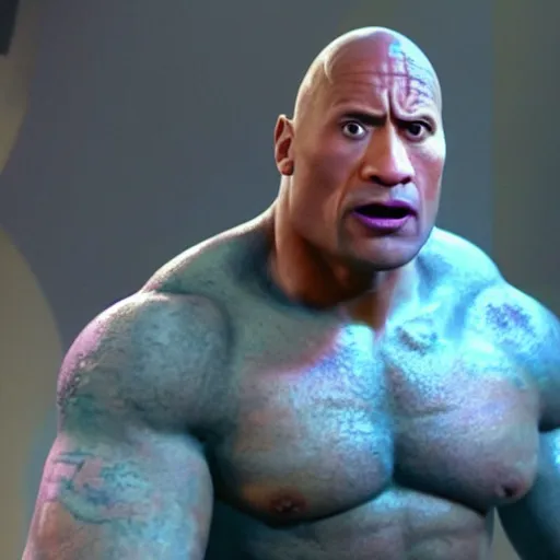 Image similar to dwayne johnson in monsters inc