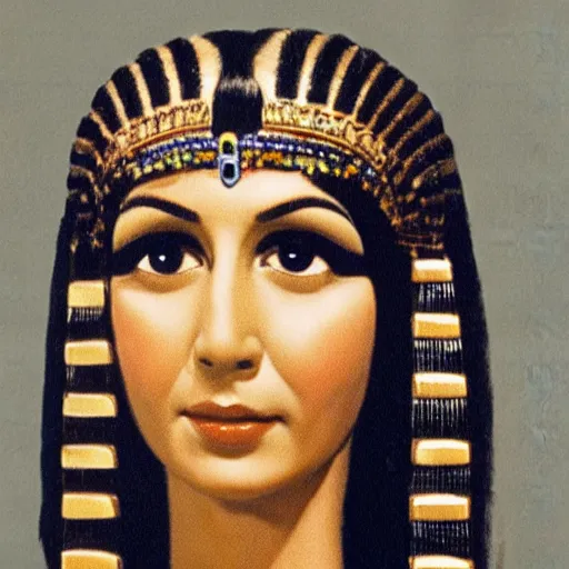 Image similar to cleopatra with the face of annita