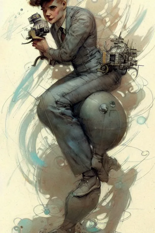 Prompt: ( ( ( ( ( 1 9 5 0 s retro science fiction boy. muted colors. ) ) ) ) ) by jean - baptiste monge!!!!!!!!!!!!!!!!!!!!!!!!!!!!!!