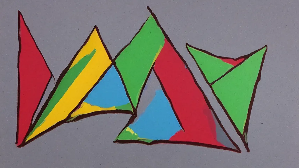 Prompt: paintpunk angular epee triangle ( s )