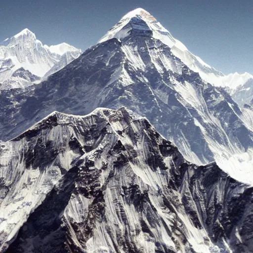 Prompt: mount everest but it's made of people