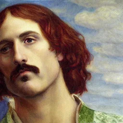 Prompt: Pre-Raphaelite painting of dr. phil