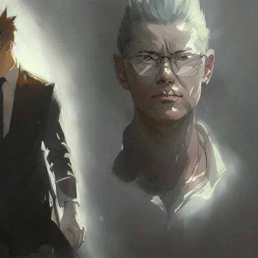 Image similar to realistic portrait of leorio, dramatic lighting, illustration by Greg rutkowski, yoji shinkawa, 4k, digital art, concept art, trending on artstation