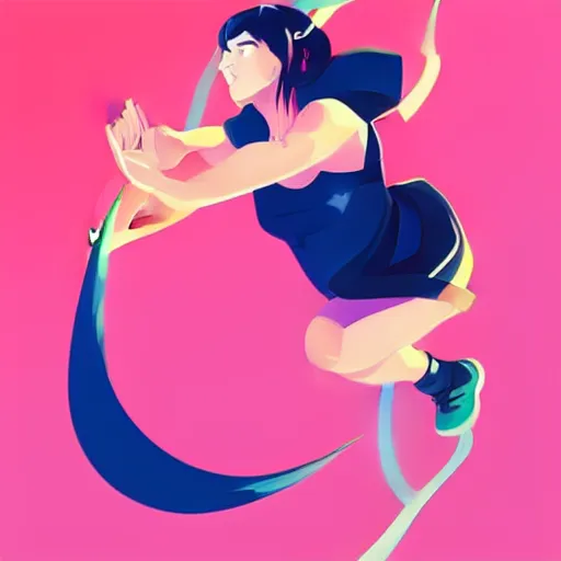 Image similar to high five, clean cel shaded vector art. shutterstock. behance hd by lois van baarle, artgerm, helen huang, by makoto shinkai and ilya kuvshinov, rossdraws, illustration