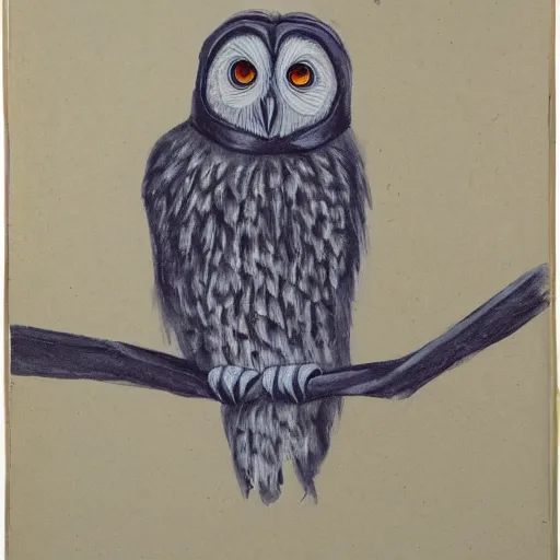 Image similar to a portrait of a sickly owl