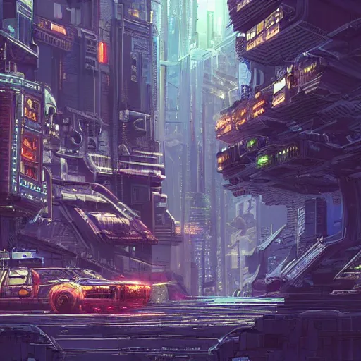 Prompt: futuristic, cyberpunk, steampunk, city landscape, pixel art, concept art, art station, intricate, detailed