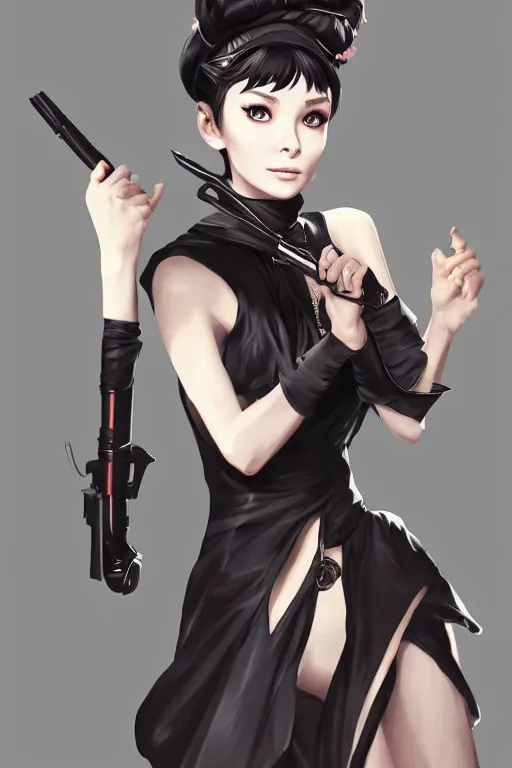 Prompt: Audrey Hepburn in a blade and soul spinoff artbook rendered by the artist Hyung tae Kim , trending on Artstation by Hyung tae Kim, artbook, Stanley Artgerm Lau