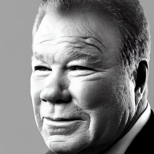Prompt: dslr photography of william shatner, head and shoulders photography, cinematic, studio portrait