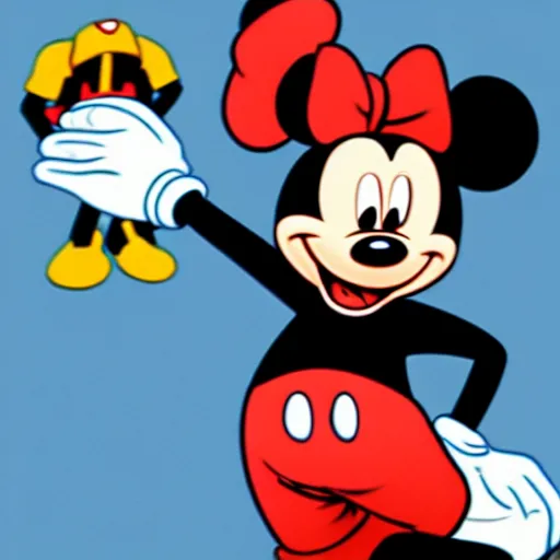 Image similar to mickey mouse is the terminator,