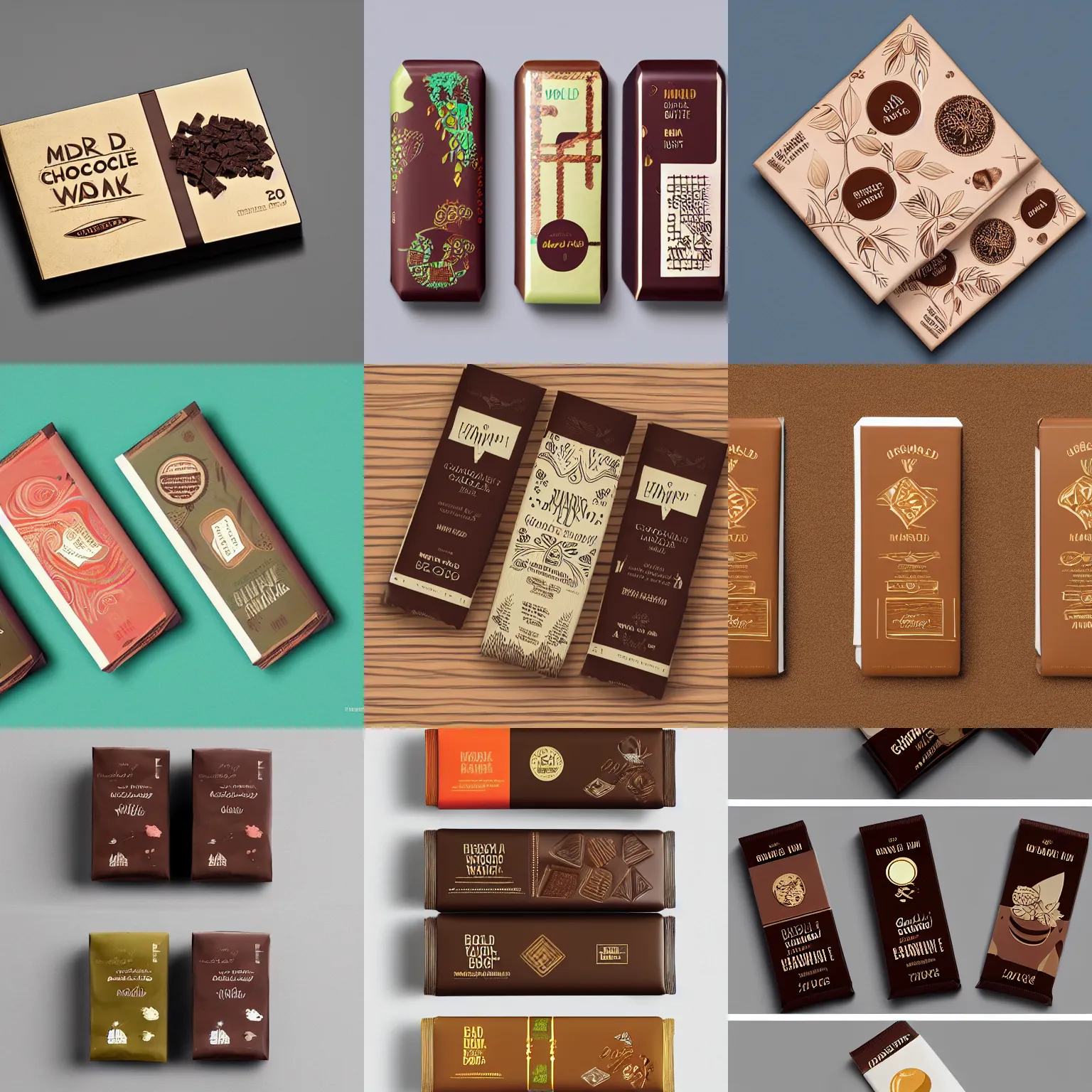 Prompt: conceptual chocolate bar packaging, label design, behance, packaging of the world, award, front label, packaging design, craft, midsommar
