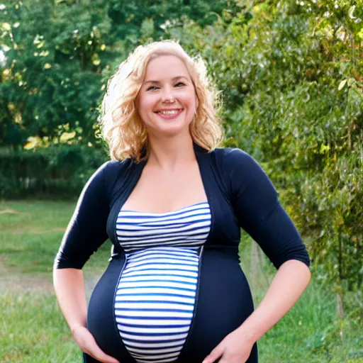 Image similar to zesty woman smiling big while pregnant