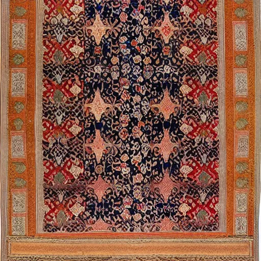 Image similar to Japanese + Persian style carpet