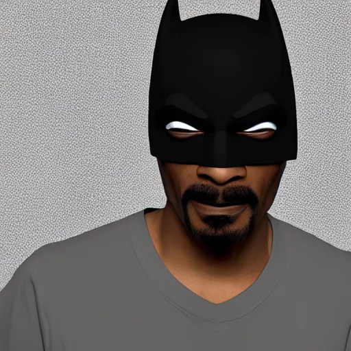 Prompt: 3 d render snoop dog as batman