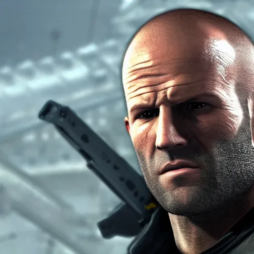 Prompt: Jason Statham in call of duty 4K detail