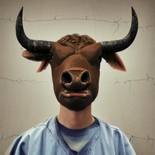 Image similar to inmate with bull head