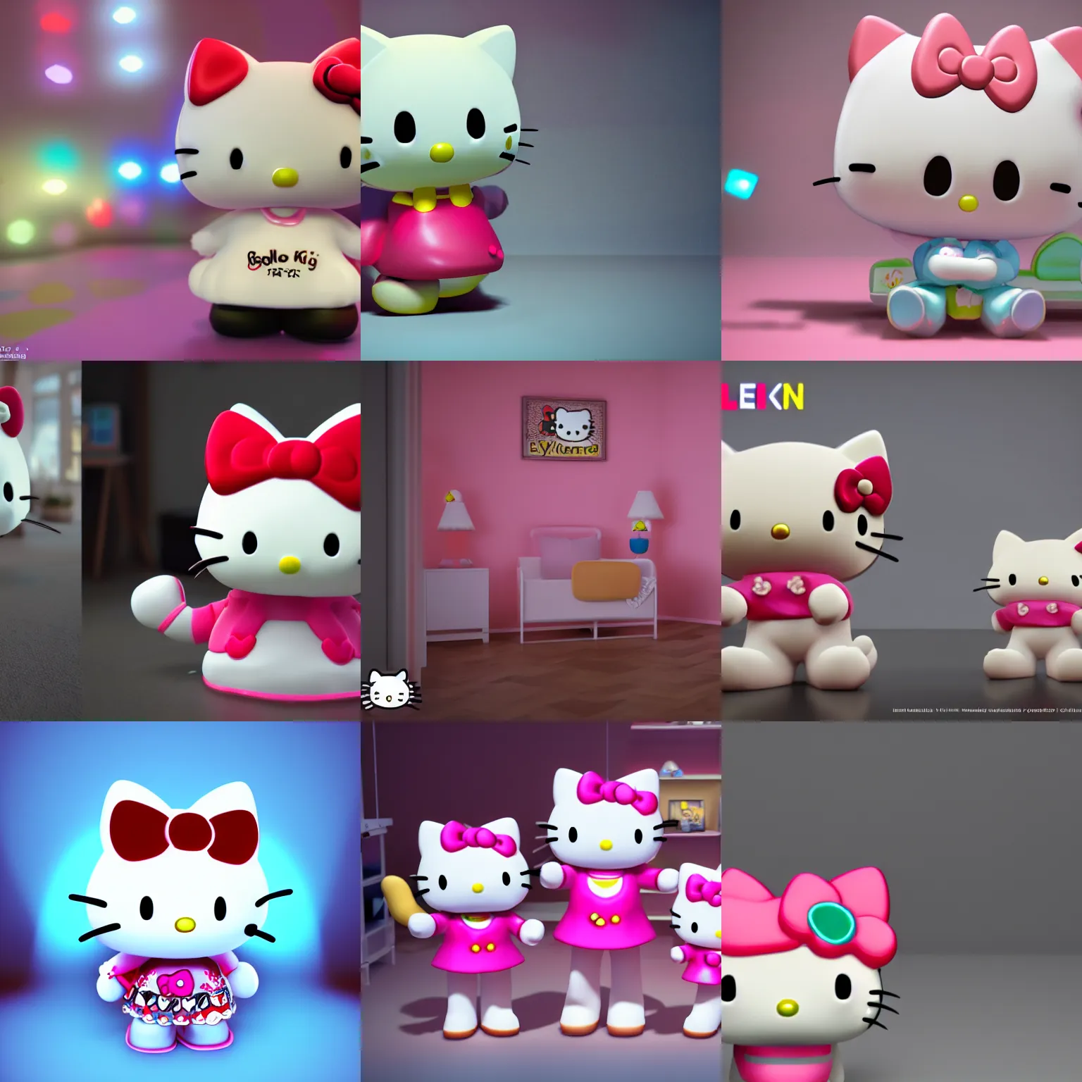 Hello Kitty Sanrio Volumetric Lighting Rtx 4 K Stable Diffusion 
