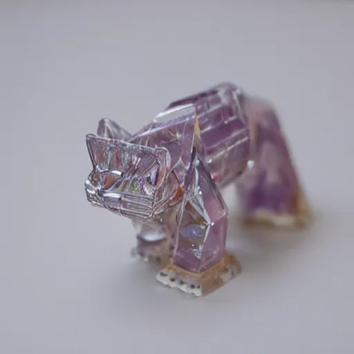 Image similar to a crystal cat on a cracker