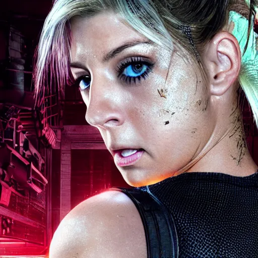 Image similar to alexa bliss in resident evil, 4k, high detail, high-resolution photograph, professional photography