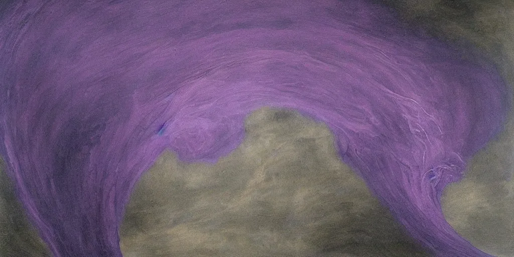 Image similar to Purple tornado painting by Leonardo Da Vinci