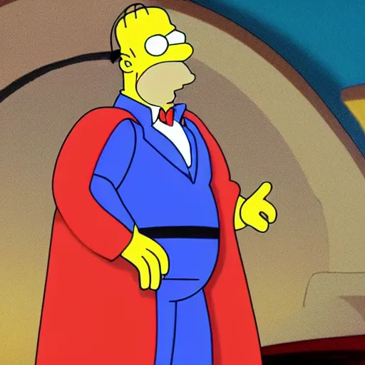 Prompt: A still of Homer Simpson as Dr. Strange. Extremely detailed. Beautiful. 4K. Award winning.