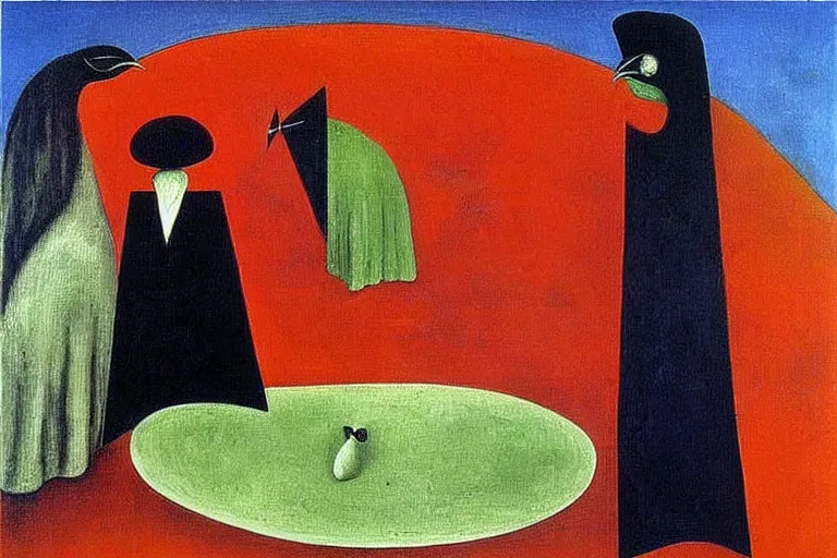 Prompt: born under a bad sign, good luck and trouble are my only friends, colors white!!, orange, dark green, dark blue, abstract oil painting by leonora carrington, by max ernst