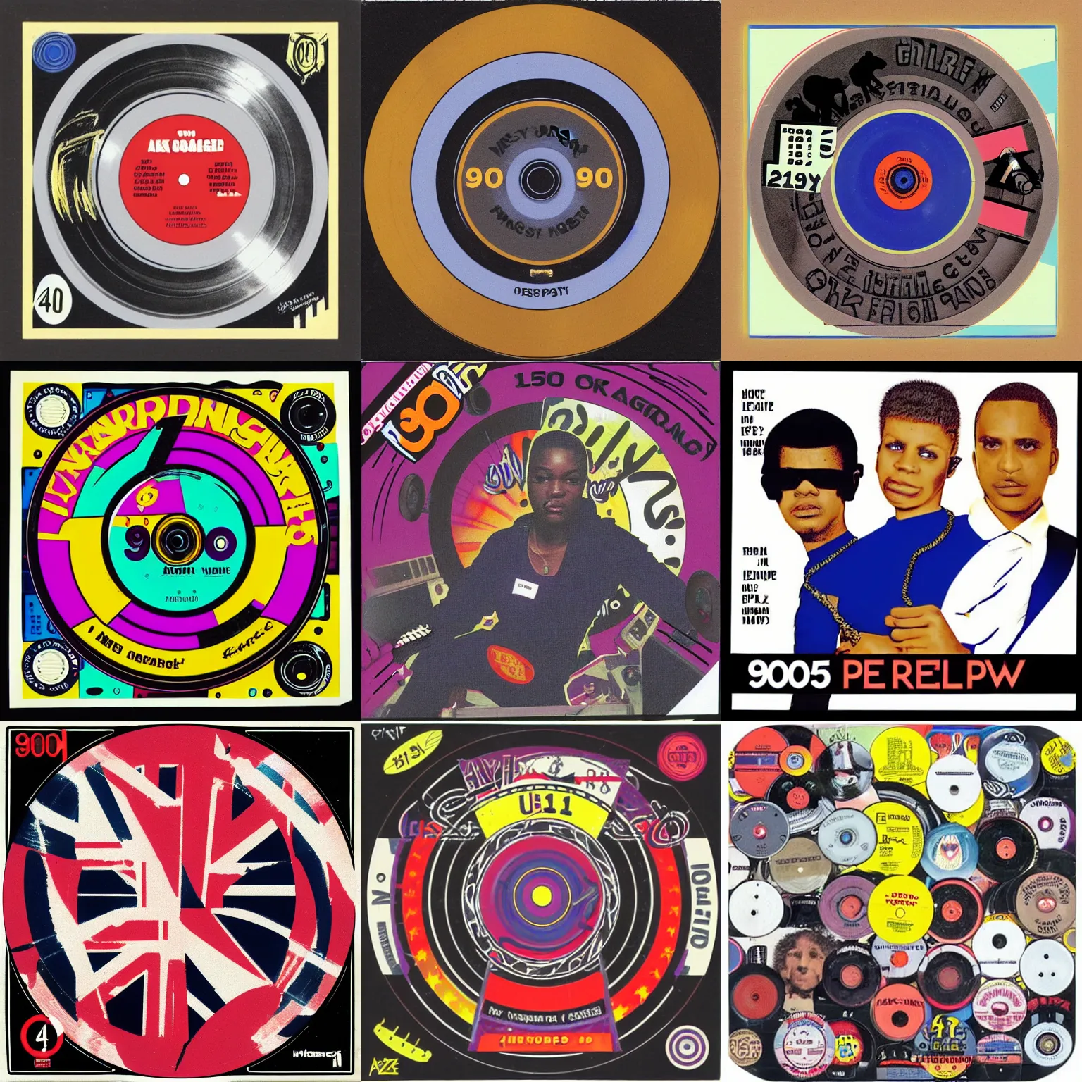 Prompt: Artwork for a 90s UK garage 45 rpm 12 inch single