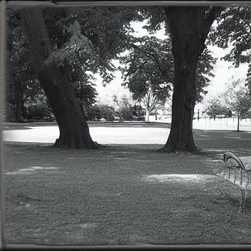 Image similar to gameboy camera dmg gbc photo of a peaceful day at the park. monochrome green and black.