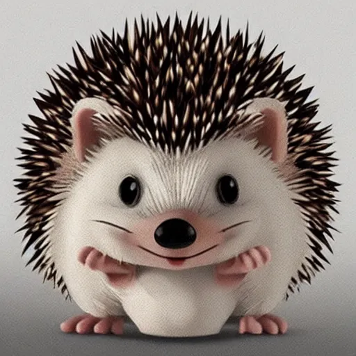 Image similar to cute hedgehog in the style of goro fujita