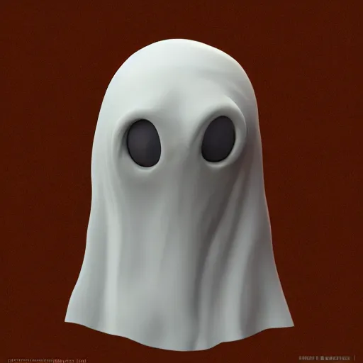 Image similar to plasticine figure of a cute ghostface, 8 k, hdr, artstation trend, photo studio, professional illumination