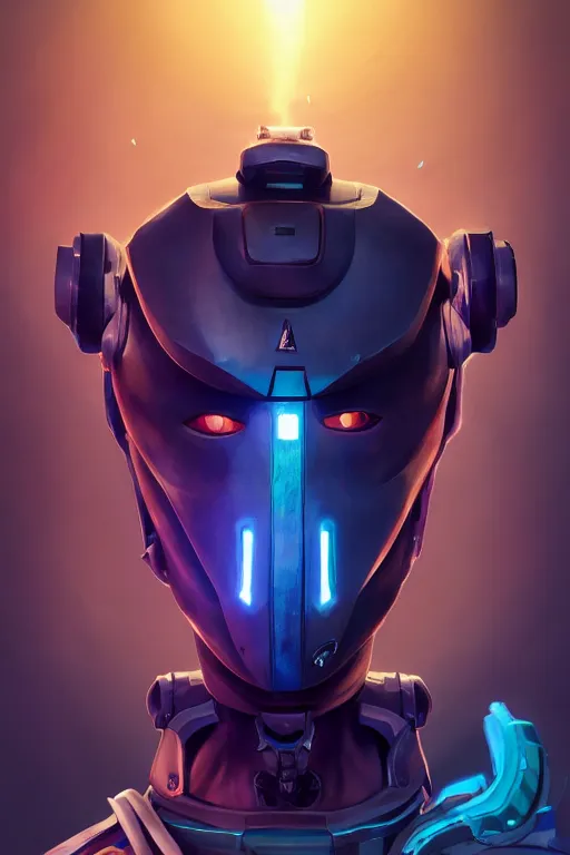 Image similar to epic mask helmet robot ninja portrait stylized as fornite style game design fanart by concept artist gervasio canda, behance hd by jesper ejsing, by rhads, makoto shinkai and lois van baarle, ilya kuvshinov, rossdraws global illumination radiating a glowing aura global illumination ray tracing hdr render in unreal engine 5