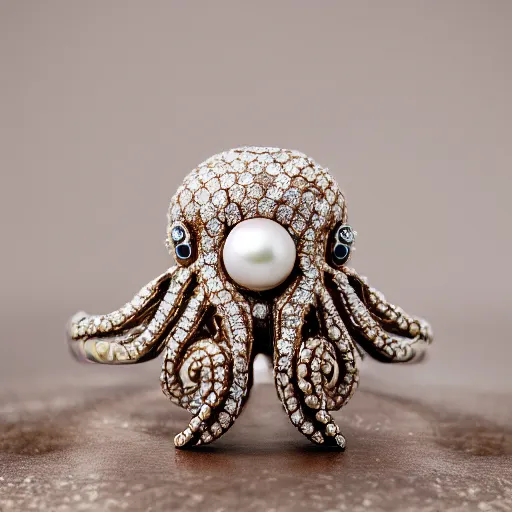 Octopus hot sale pearl ring