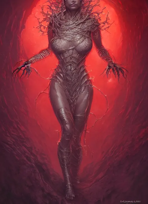 Image similar to a detailed full body portrait of the queen of blades, by dorian cleavenger, greg rutkowski, wlop, astri lohne, zdzisław beksinski trending on artstation