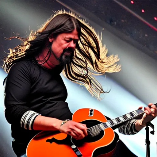 Image similar to dave grohl smashing kid rock