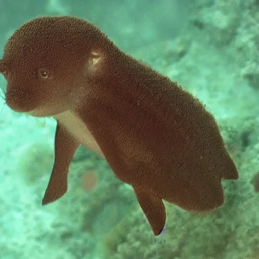 Image similar to photo of newly discovered mysterious deep sea puppy in the marianas trench