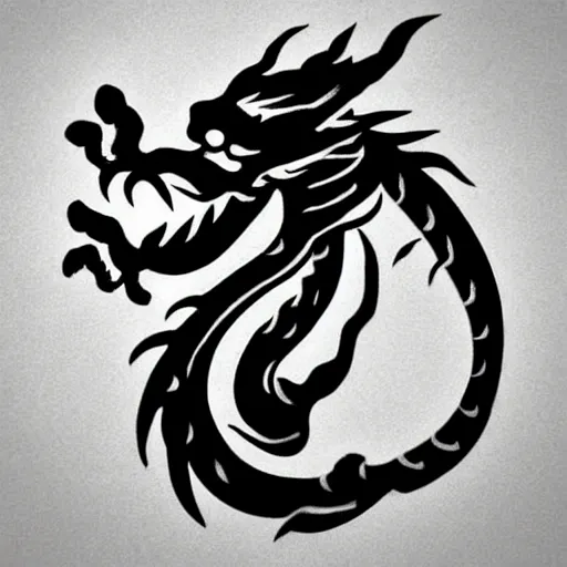 chinese dragon head tattoo design