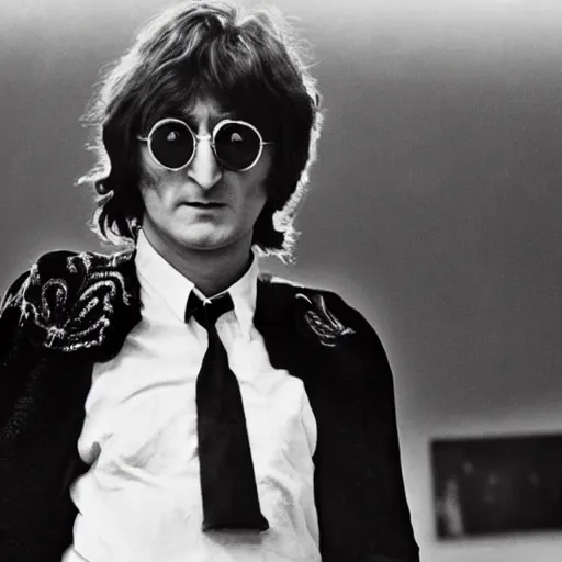 Prompt: john lennon staring in alejandro jodorowsky's movie