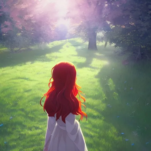 Prompt: a portrait of a young redhaired woman countryside landscape ambient lighting, 4k, anime, key visual, lois van baarle, ilya kuvshinov rossdraws The seeds for each individual image are: [3081018170, 1309988900, 513330673, 3945074687, 4074294527, 3156350975, 1930897407, 2654465279, 2506921471, 872637744, 2263539546]