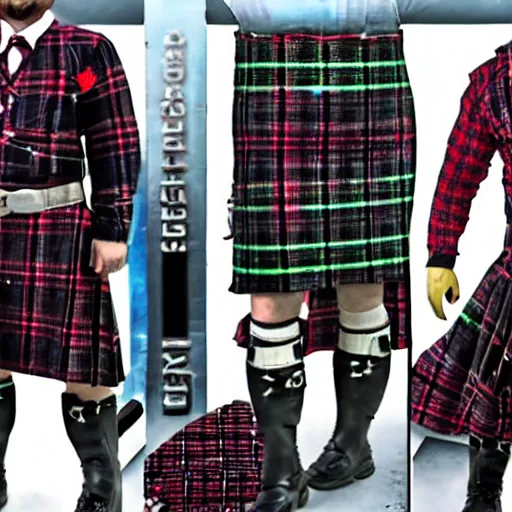 Image similar to youtuber hellfreezer in a kilt