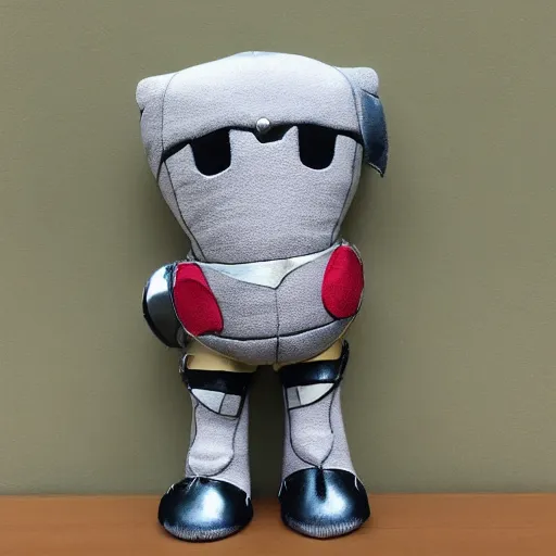 Image similar to expressionism disappointed plushie toy knight