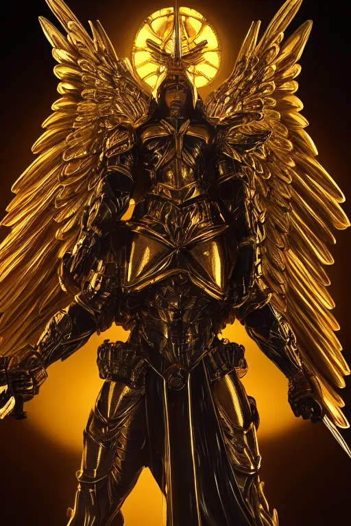 Image similar to archangel micheal by tsuyoshi nagano, illustration, cinematic lighting, hyperdetailed, 8 k, symmetrical, trending on artstation