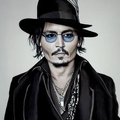 Image similar to Johnny Depp, self portrait