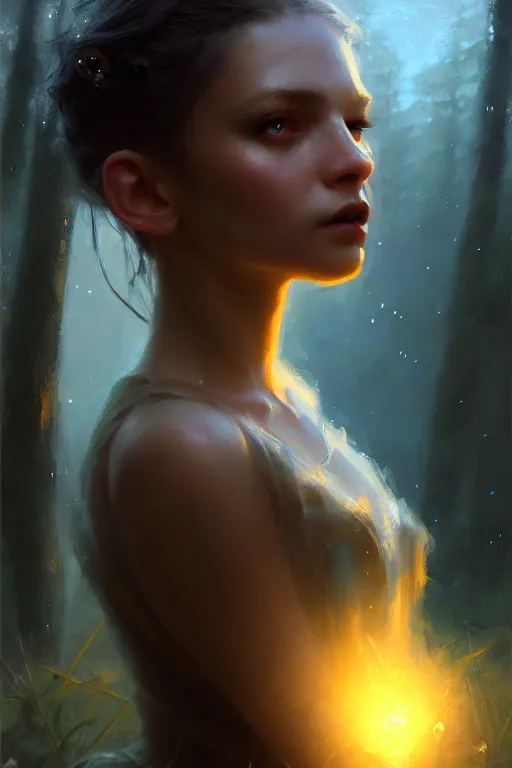 Image similar to cinematic shot of an epic portrait of a fairy dressed in military clothes, shiny skin, beautiful eyes, beautiful, small details, night setting, realistic poster with volumetric light from craig mallism, artgerm, jeremy lipkin and michael garmash, unreal engine, radiant light, detailed and complex environment, digital art, trends at art station, a masterpiece