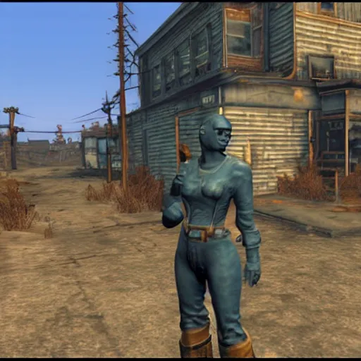 Image similar to fallout 4 character but rendered in n 6 4 graphics.