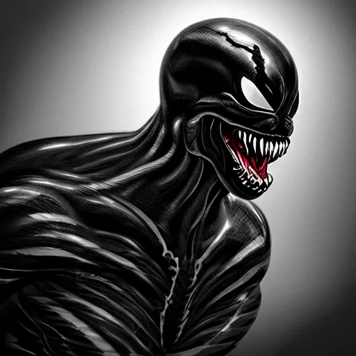Prompt: Profile photo of the Venom , digital art, realistic, dark vibes, trending on artstation
