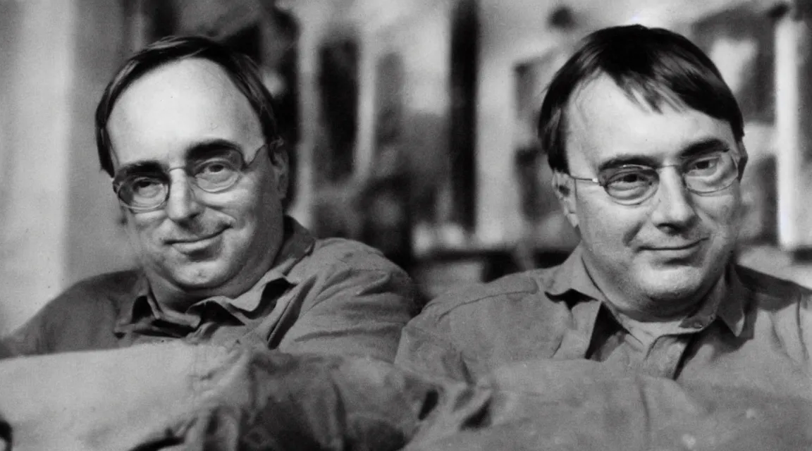 Prompt: portrait of Linus Torvalds taked by Henri Robert Capa